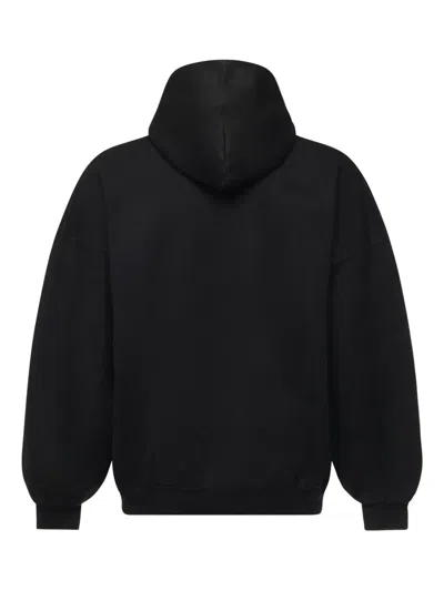 Balenciaga City Of Angels Outerwear Zip-up Hoodie In Black Faded In Black