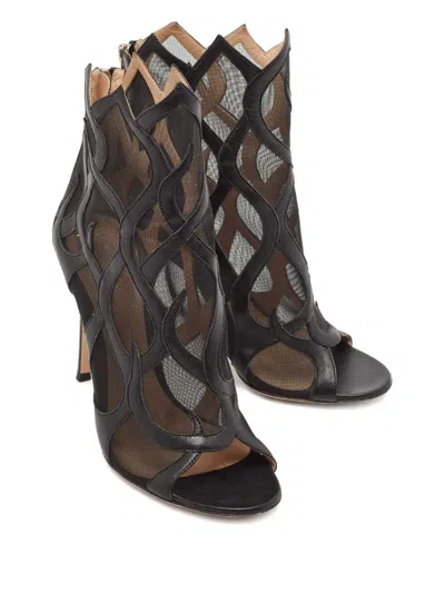 Pre-owned Gianvito Rossi  Cut-out Mesh Boots