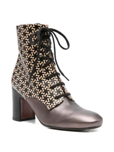 Chie Mihara 80mm Masalac Geometric-pattern Lace-up Boots
