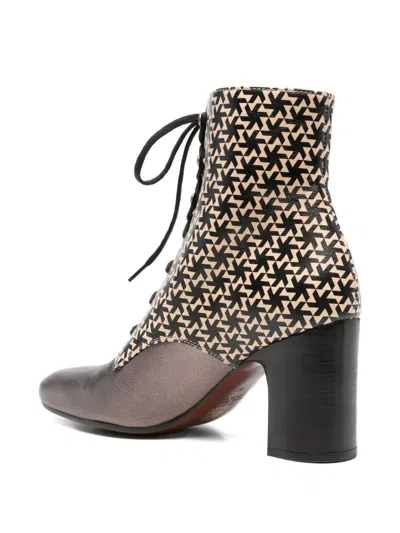 Chie Mihara 80mm Masalac Geometric-pattern Lace-up Boots