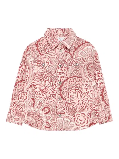 Etro Paisley-print Jacket In Pink