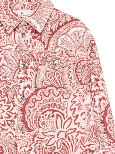 Etro Paisley-print Jacket In Pink