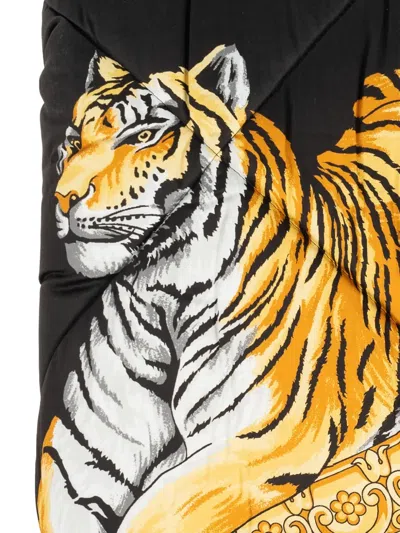Versace Tiger-cheetah Print Quilted Duvet In Multi
