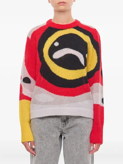 Charles Jeffrey Loverboy Abstract-print Crew-neck Sweater In Multi