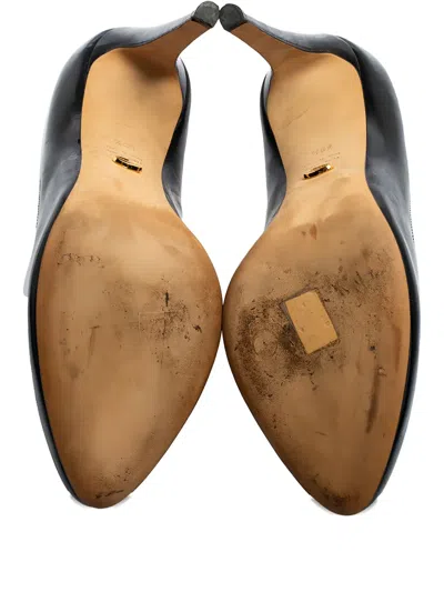 Pre-owned Sergio Rossi Vintage  110mm Leather Pumps In Black