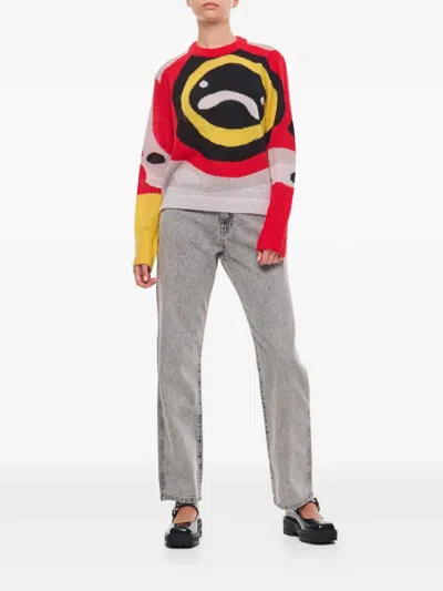 Charles Jeffrey Loverboy Abstract-print Crew-neck Sweater In Multi