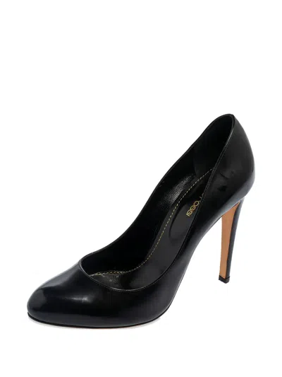 Pre-owned Sergio Rossi Vintage  110mm Leather Pumps In Black