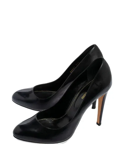Pre-owned Sergio Rossi Vintage  110mm Leather Pumps In Black
