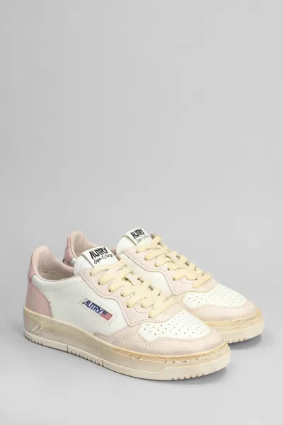 Autry Sup Vint Low Sneakers In White Leather