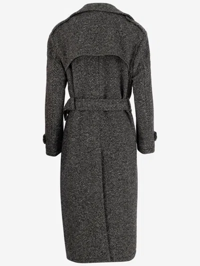 Tagliatore Wool Blend Double-breasted Coat In Gray
