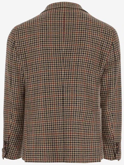 Tagliatore Wool And Cashmere Blend Single-breasted Jacket In Brown
