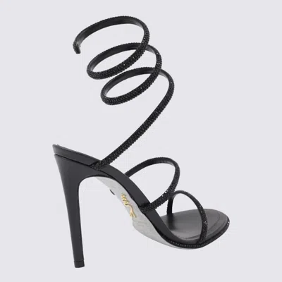 René Caovilla Rene Caovilla Womens Black Juniper 105 Coiled-strap Leather Heeled Sandals