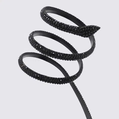 René Caovilla Rene Caovilla Womens Black Juniper 105 Coiled-strap Leather Heeled Sandals