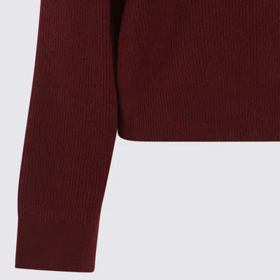 Brunello Cucinelli Dark Red Cotton Knitwear In Red