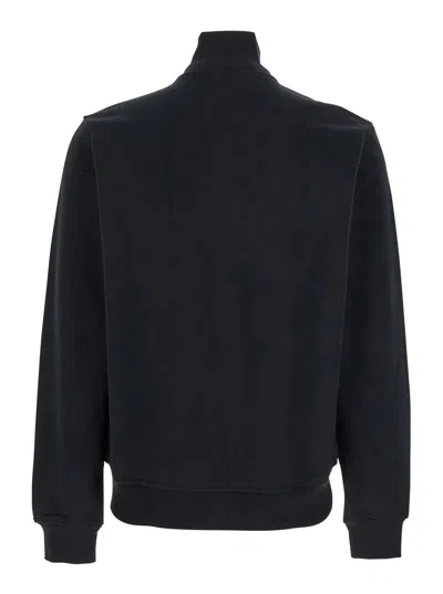 Diesel S-ginni Black Sweatshirt With High Neck And Logo Embroidery On The Front In Cotton Man In Black