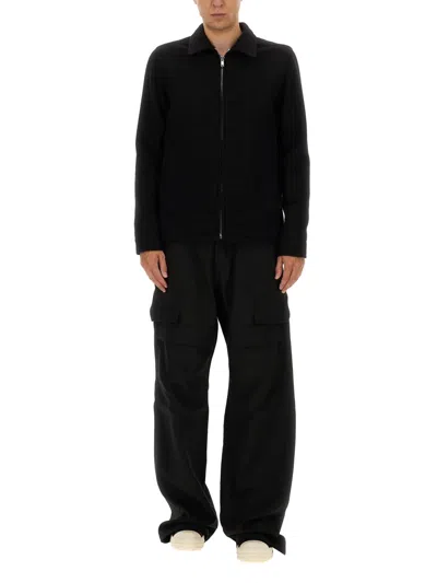 Rick Owens Stefan Wide-leg Grain De Poudre Wool Trousers