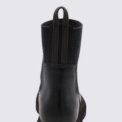 Brunello Cucinelli Precious Loop Detail Ankle Boots In Black