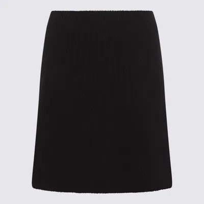 Jil Sander Black Wool Mini Skirt