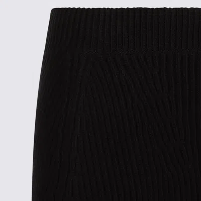 Jil Sander Black Wool Mini Skirt