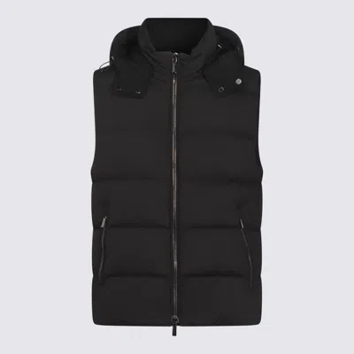 Moorer Padded Sleeveless Hooded Front Pockets Jackets