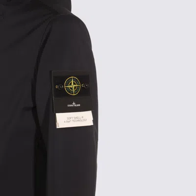 Stone Island Soft Shell Jacket In Black
