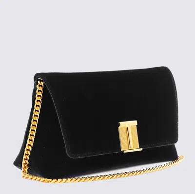 Tom Ford Black Velvet And Viscose Shoulder Bag