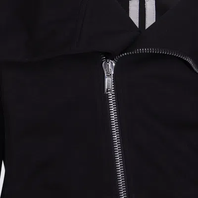 Rick Owens Mens Black Bauhaus Long-sleeve Cotton-jersey Zipped Sweatshirt In Black