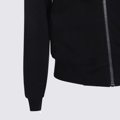 Rick Owens Mens Black Bauhaus Long-sleeve Cotton-jersey Zipped Sweatshirt In Black
