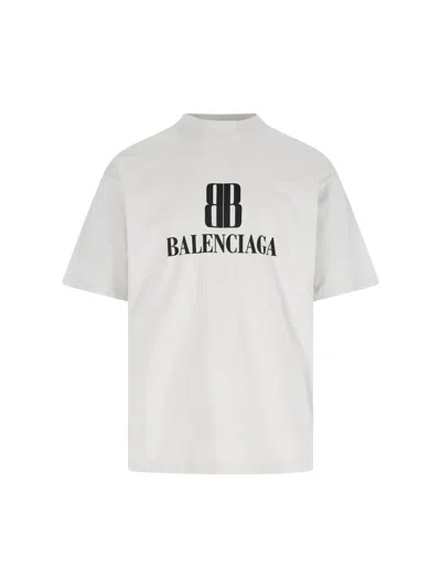 Balenciaga Cotton Tshirt With Logo Print