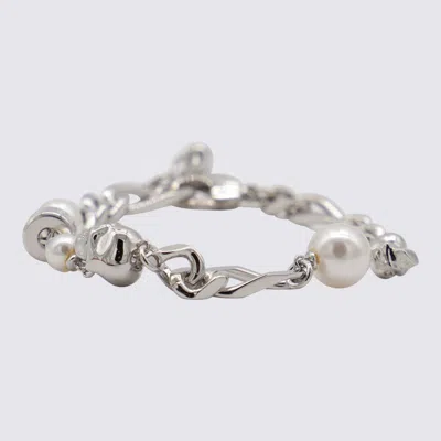 Alexander Mcqueen Skull And Pearl Bracelet