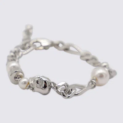 Alexander Mcqueen Skull And Pearl Bracelet