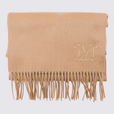 Max Mara Camel Dalia Cashmere Scarves In Brown