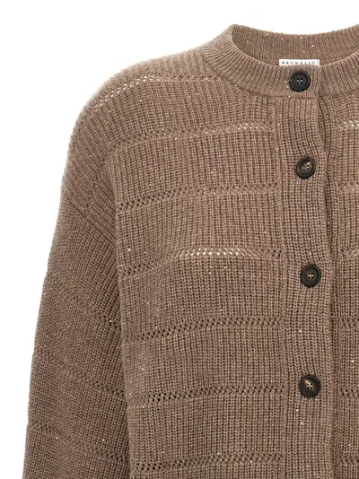 Brunello Cucinelli Rustic Dazzling Net Cardigan