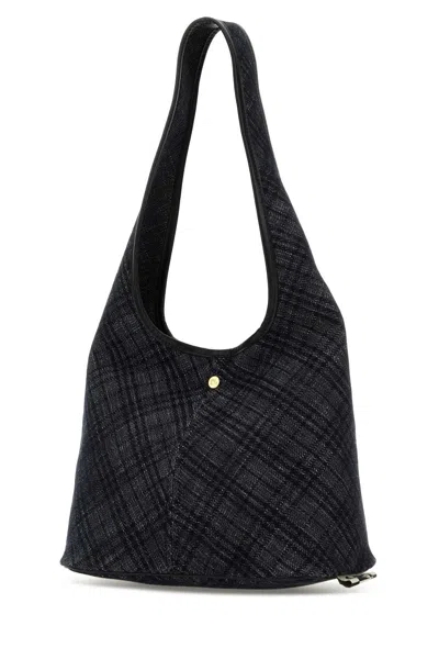 Burberry Blue Cotton Mini Bag