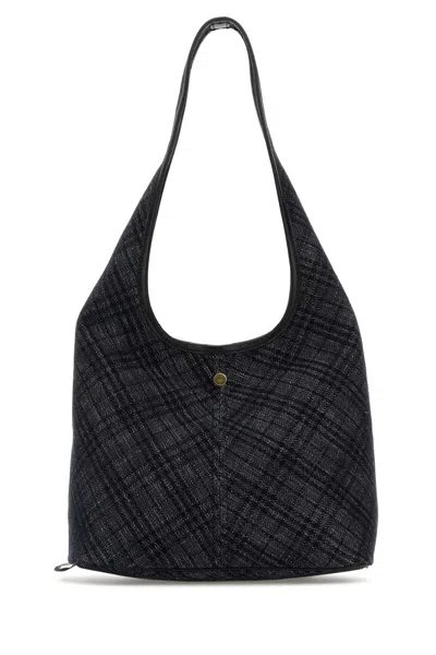 Burberry Blue Cotton Mini Bag