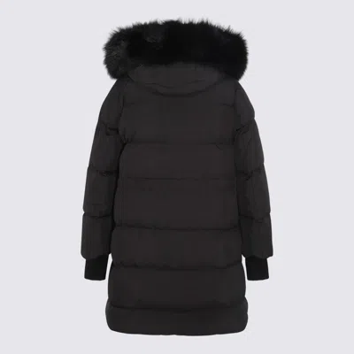 Moorer Black Wool Down Jacket In Black