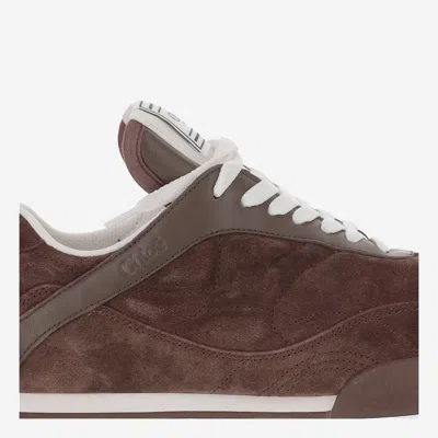 Chloé Kick Chocolate Sneakers In Suede