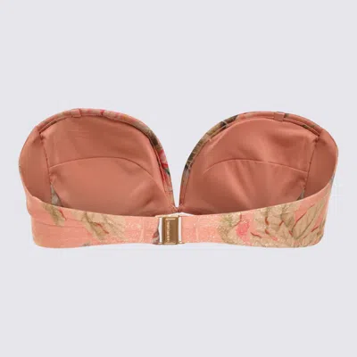 Zimmermann Coco Scarf Bikini Top In Pink
