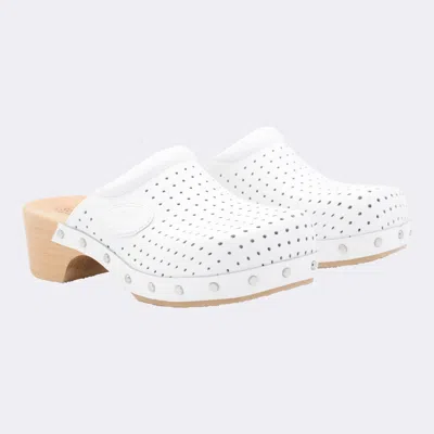 Balenciaga X Scholl 40mm Clog Mules In White