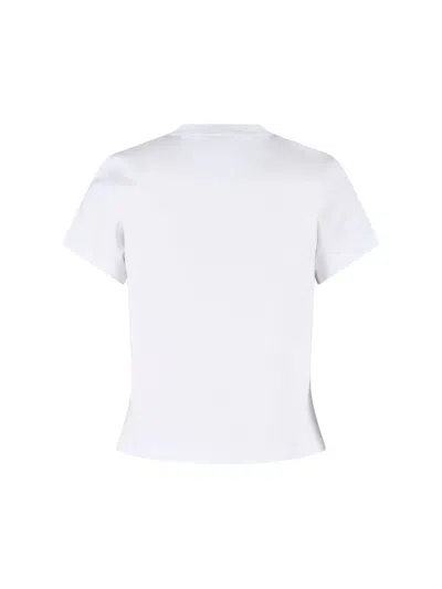Alexander Wang Cotton Shrunken Logo T-shirt In White