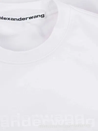 Alexander Wang Cotton Shrunken Logo T-shirt In White