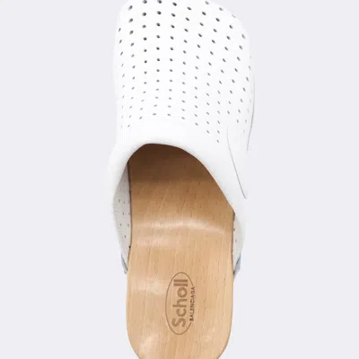 Balenciaga X Scholl 40mm Clog Mules In White
