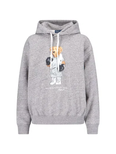 Polo Ralph Lauren Relaxed Fit Knit Sweatshirt With Playful Bear Graphic