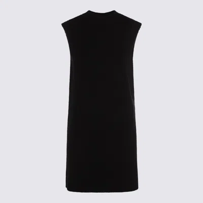 Jil Sander Black Wool Down Jacket In Black