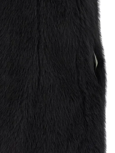 Herno Black Sleeveless Vest With Concealed Closure On The Front