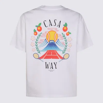 Casablanca Casa Way Mountain Black T Shirt In White