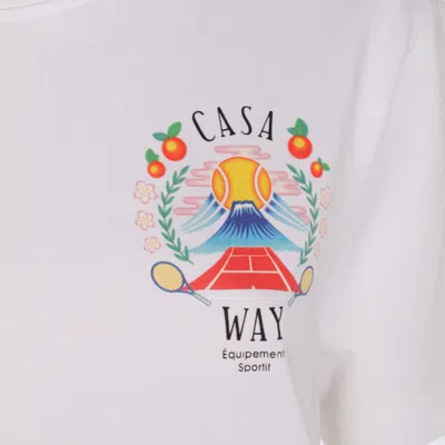 Casablanca Casa Way Mountain Black T Shirt In White