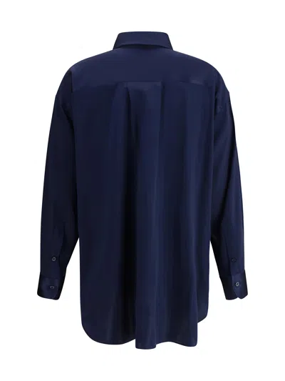 Tom Ford Women Silk Shirt In Blue