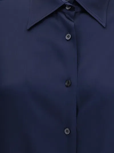 Tom Ford Women Silk Shirt In Blue