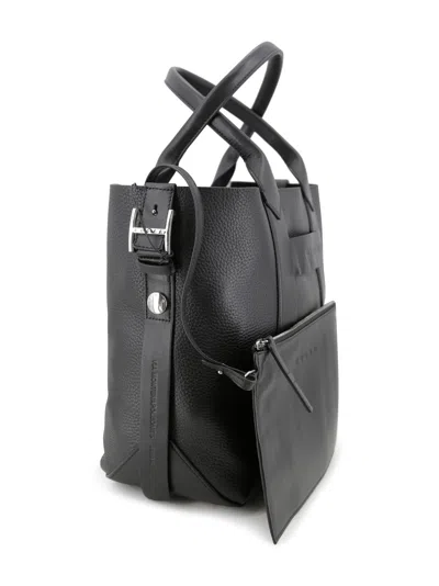 Hogan Black Script Medium Shopping Bag